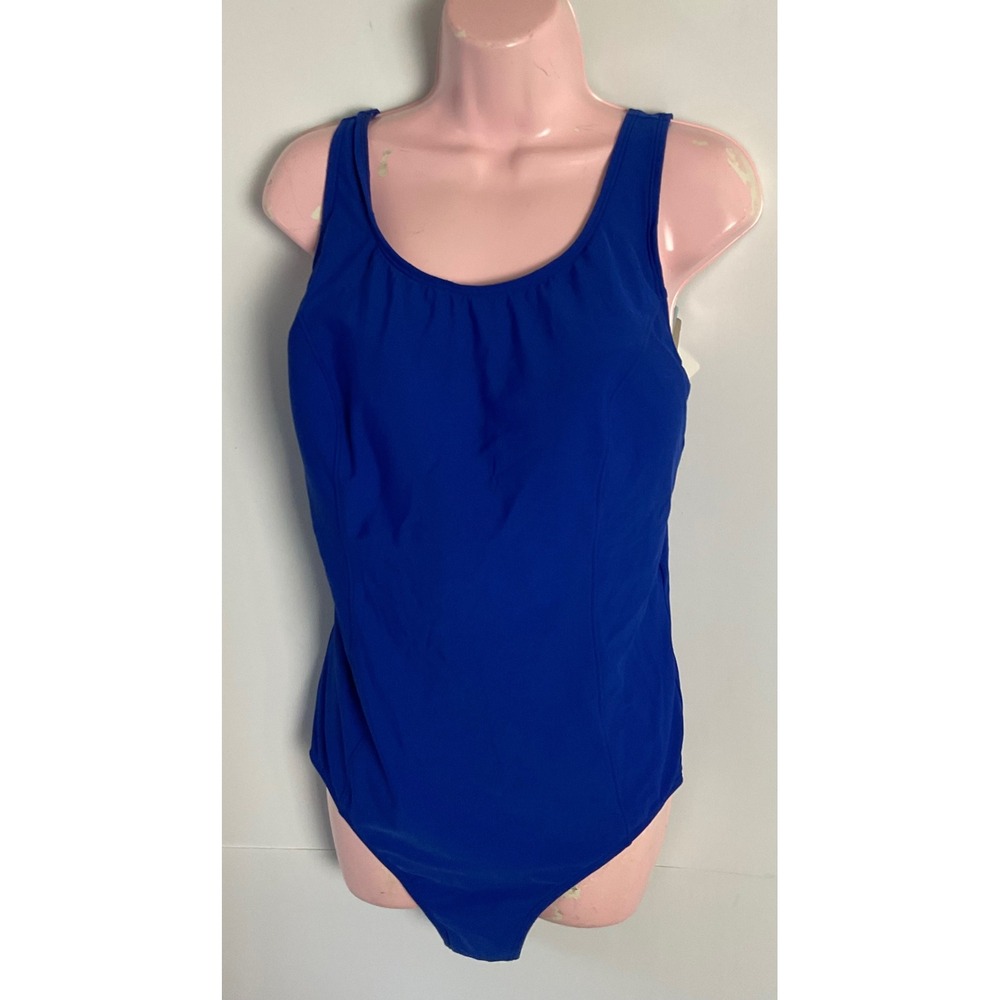 Amoena Rhodes Royal Blue One Piece Pocketed Mastectomy Swimsuit 70655 22B NEW